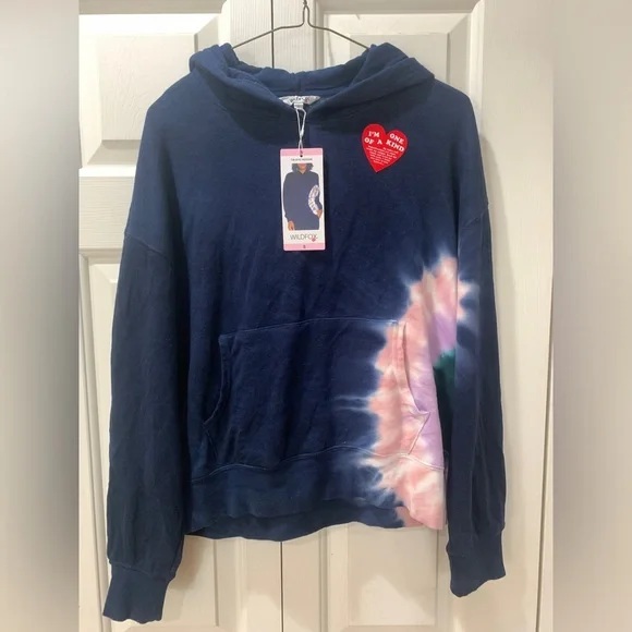 Wildfox hooded tie dye sweatshirt, size Small NWT - Picture 1 of 8